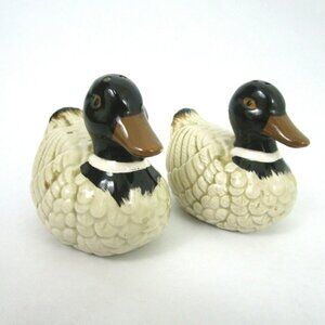 Wood Duck Ring Neck Vintage Salt & Pepper Shakers Japan New/Unused Hand Painted